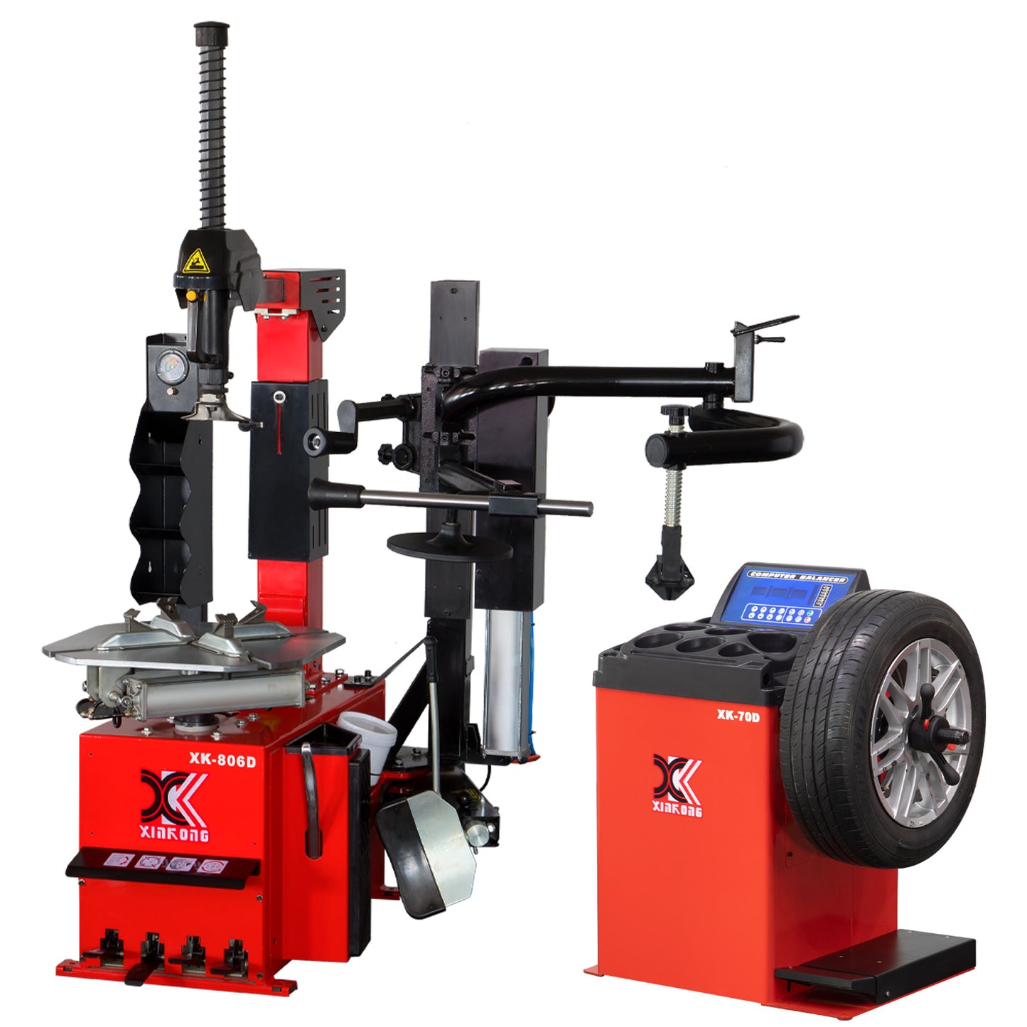 2.0 HP 806D 70D Tire Changer Machine Combo Wheel Balancer Rim Clamp 28"