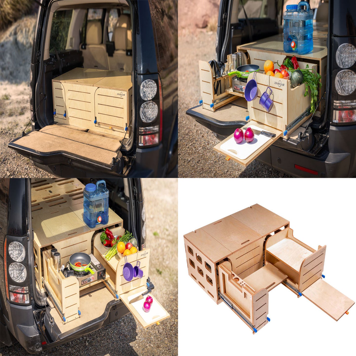 XK Overland Kitchen Box WD1000 All-in-One Camping w. Cooking, Sleeping,Truck Fit