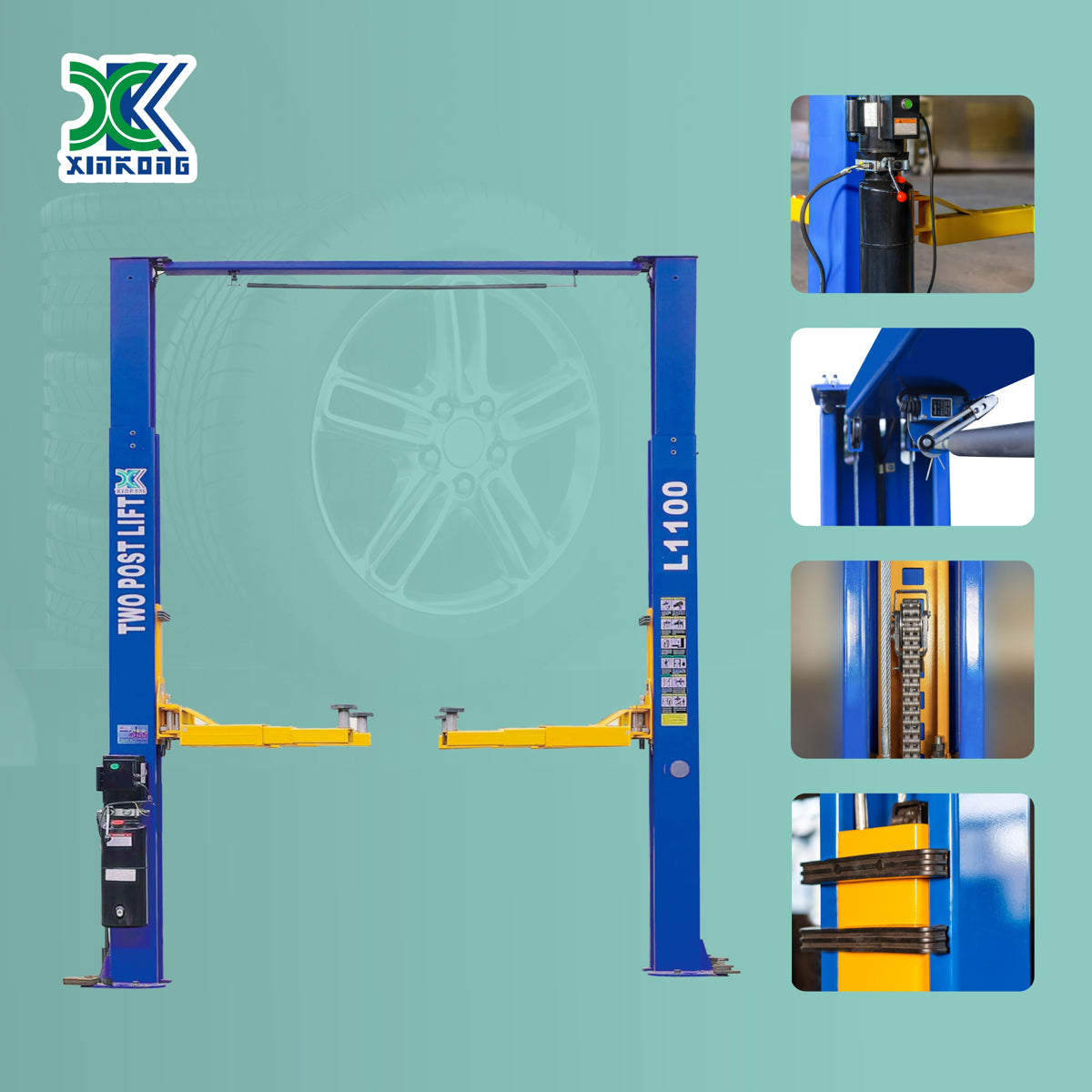 XK L1100 10,000 lbs Car Lift 2 Post overhead Car Auto Truck Hoist 220V OR 110V