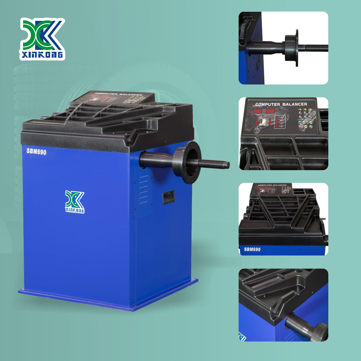 XK 960 690 Automatic Tire Changer Wheel Balancer Machine Combo Tire Repair Tool