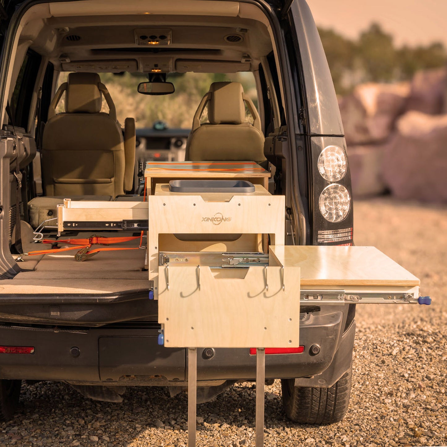 XK Overland Kitchen Box WD711 All-in-One Camping with Washing, Chopping, Cooking