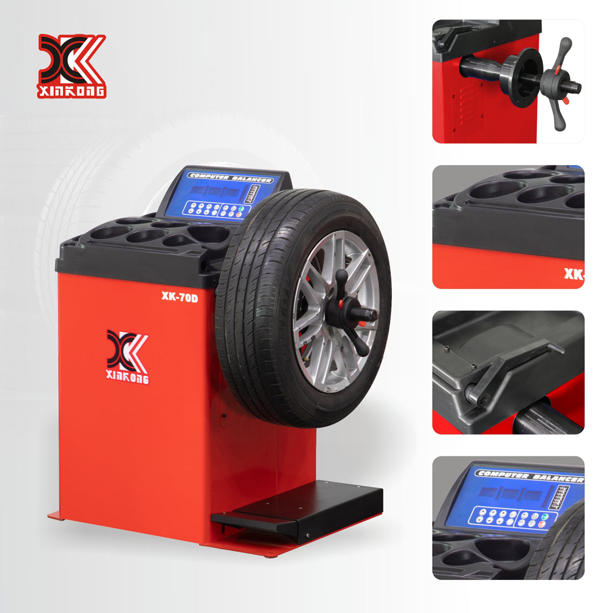 XK 70D Wheel Balancer Tire Balancers Machine Heavy Duty Auto Measurement Tools