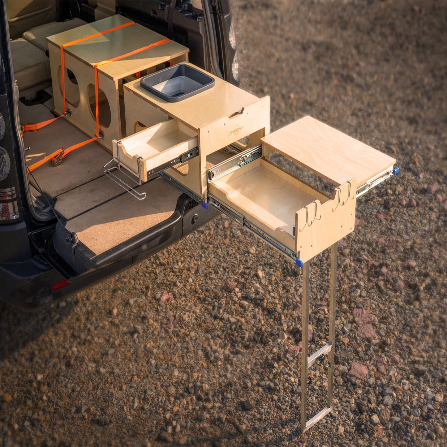 XK Overland Kitchen Box WD711 All-in-One Camping with Washing, Chopping, Cooking