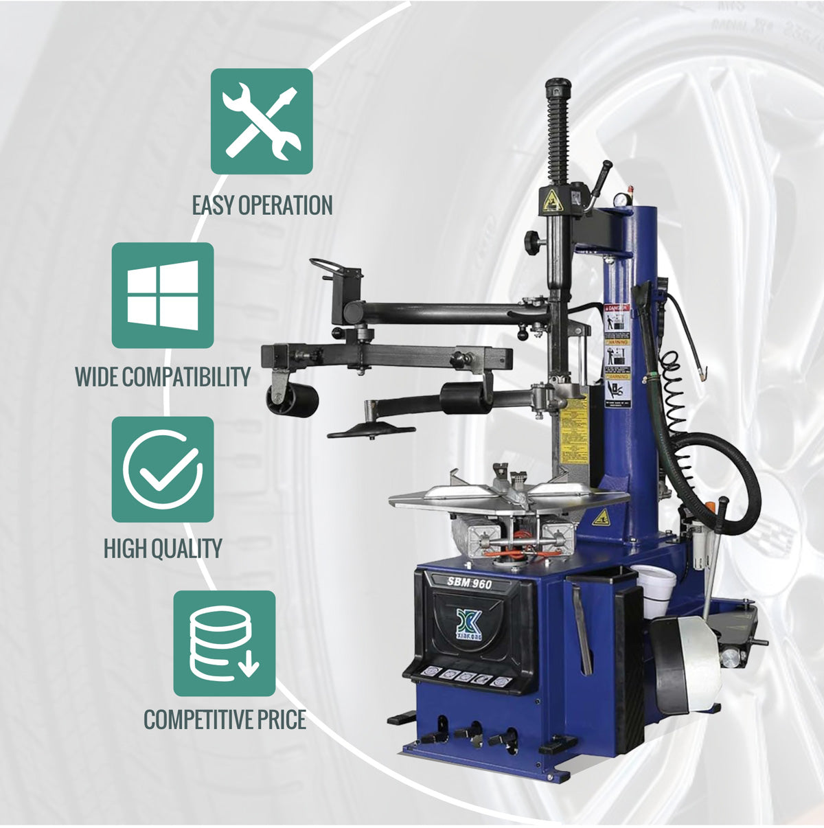 XK 960 690 Automatic Tire Changer Wheel Balancer Machine Combo Tire Repair Tool