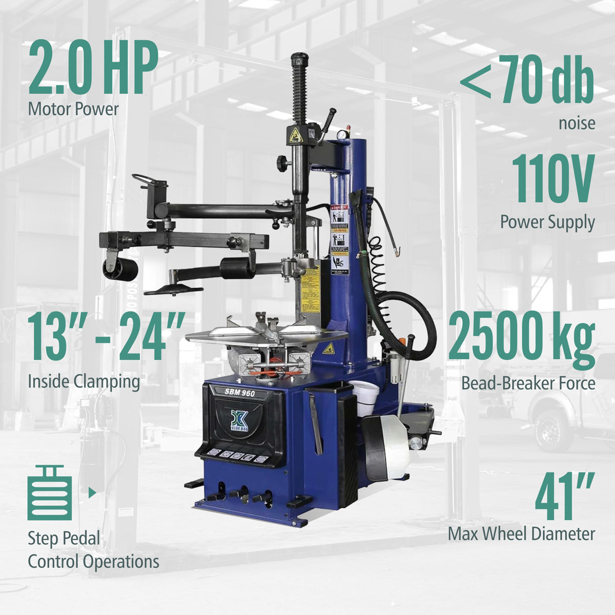 XK 960 690 Automatic Tire Changer Wheel Balancer Machine Combo Tire Repair Tool