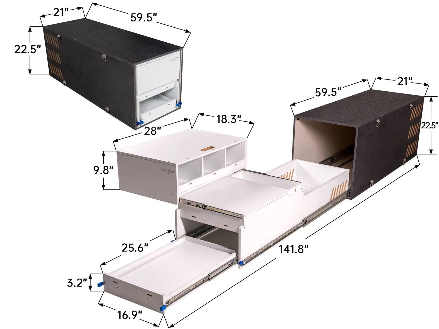 XK Overland Kitchen Box WD1511 All-in-One Camping for Pickup Truck