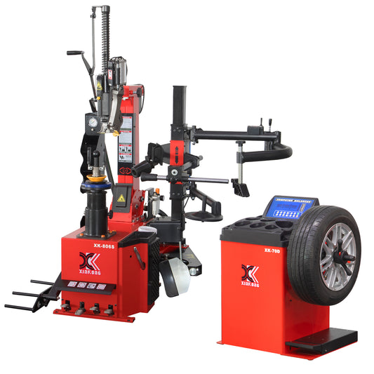 New 1.5HP 806S350D 70D Tire Changer Wheel Balancer Machine Combo