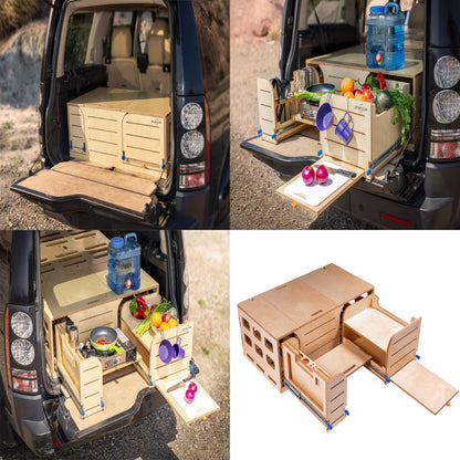 XK Overland Kitchen Box WD1000 All-in-One Camping w. Cooking, Sleeping,Truck Fit