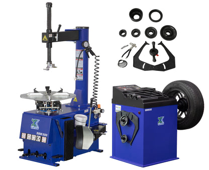 XK 580 690 Tire Changer Wheel Balancer Machine Combo Tire Repair Tools 2.0 HP