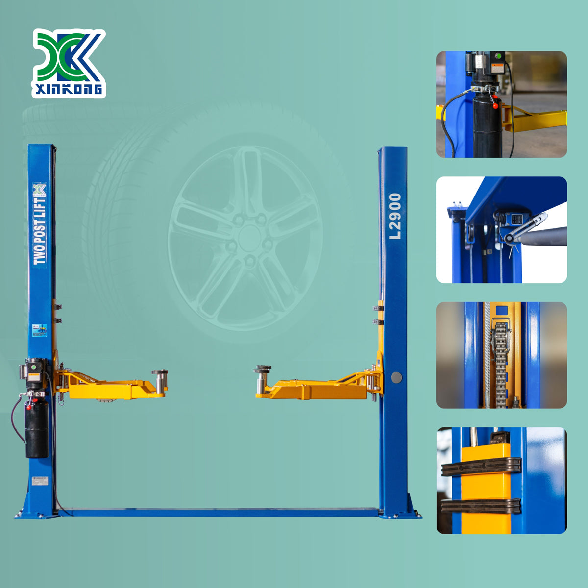 XK L2900 Two Post 9000LB Capacity Car Lift Auto Truck Hoist Industry Leading 220V or 110V FREE SHIPPING