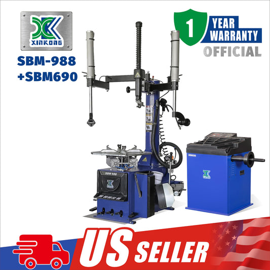 XK 988 690 Tire Changer Wheel balancer Machine Combo Rim Clamp 24" Repair Tool