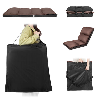 Foldable Camping Floor Lounge Padded Chair Couch For Outdoor Travel