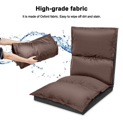Foldable Camping Floor Lounge Padded Chair Couch For Outdoor Travel
