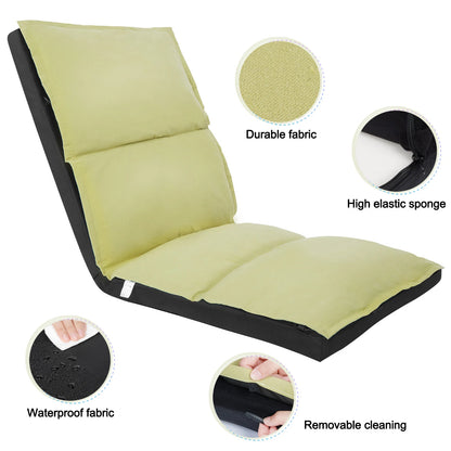 Foldable Camping Floor Lounge Padded Chair Couch For Outdoor Travel
