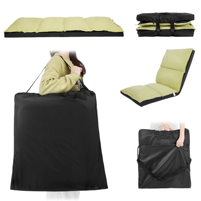Foldable Camping Floor Lounge Padded Chair Couch For Outdoor Travel