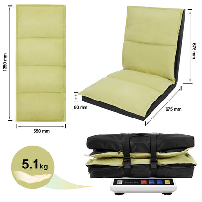 Foldable Camping Floor Lounge Padded Chair Couch For Outdoor Travel