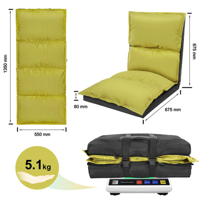 Foldable Camping Floor Lounge Padded Chair Couch For Outdoor Travel