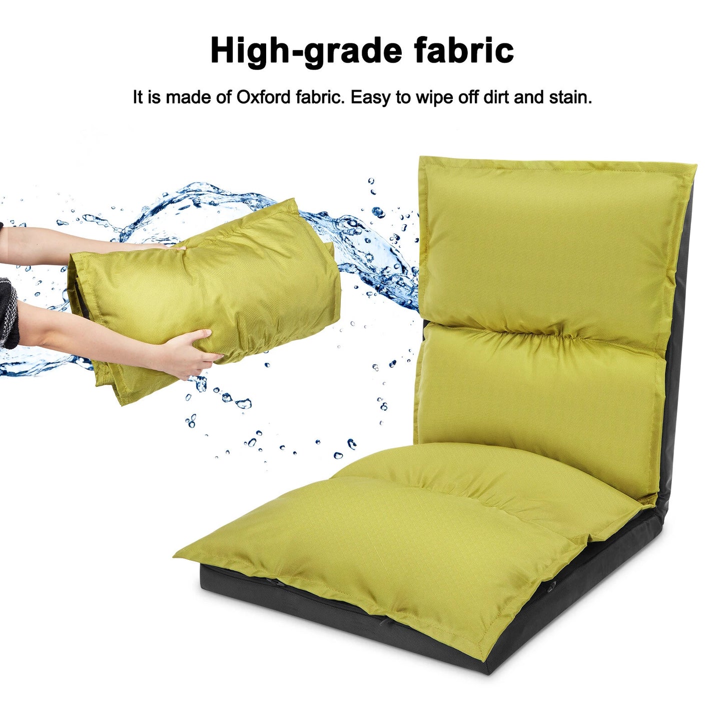 Foldable Camping Floor Lounge Padded Chair Couch For Outdoor Travel