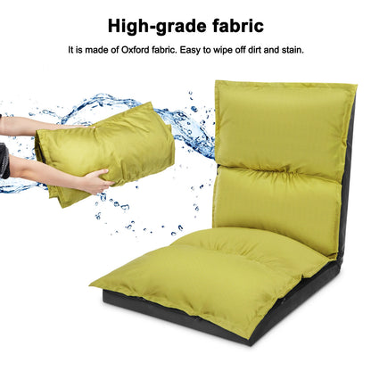 Foldable Camping Floor Lounge Padded Chair Couch For Outdoor Travel