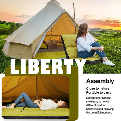 Foldable Camping Floor Lounge Padded Chair Couch For Outdoor Travel