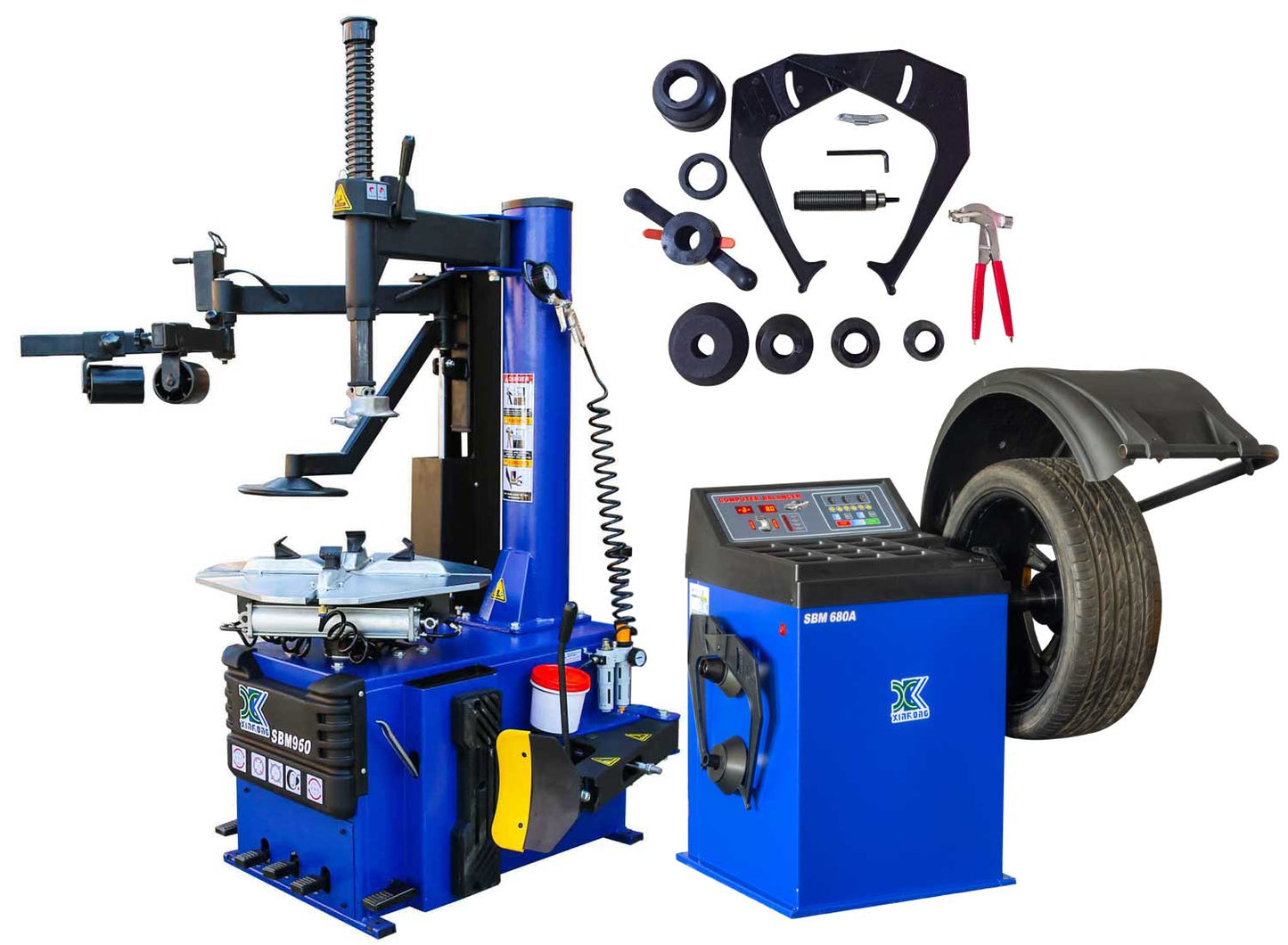 1.5 HP Automatic Tire Changer Wheel Balancer Machine Combo 960 680S