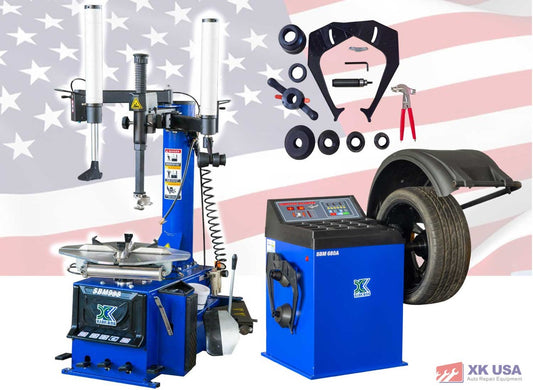 1.5 HP Automatic Tire Changer Wheel Balancer Machine Combo 988 680S